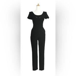 NWOT Nasty Gal Rhapsody Cut Out Black Jumpsuit size Small